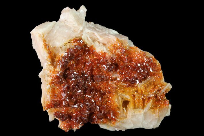 Ruby Red Vanadinite Crystals on Barite - Morocco #134692